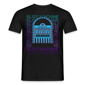 Slot Machine Casino Retro - Men's T-Shirt - black - Front - AI Model Male 178 light (178cm)
