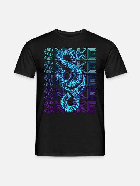 Serpent Rétro - T-shirt homme - noir