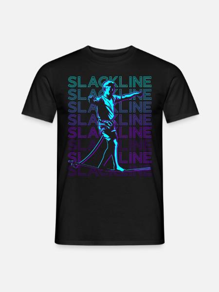 Slackline Retro - Men's T-Shirt - black