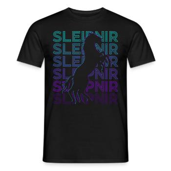 Sleipnir Odin Wikinger Nordische Mythologie Retro - Männer T-Shirt - Schwarz - Vorne - AI Model Male 178 light (178cm)