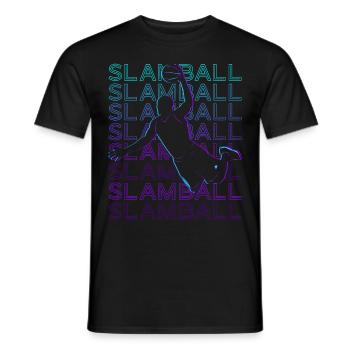 Slamball Spieler Retro - Männer T-Shirt - Schwarz - Vorne - AI Model Male 178 light (178cm)