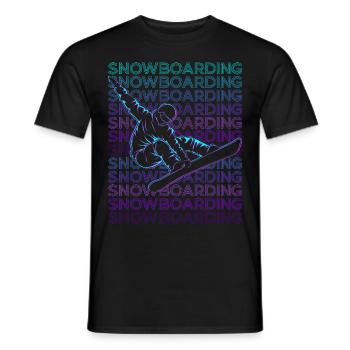 Snowboard Snowboarder Snowboard Rétro - T-shirt homme - noir - Devant - AI Model Male 178 light (178cm)