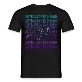 Speerfischen Speerfischer Retro - Männer T-Shirt - Schwarz - Vorne - AI Model Male 178 light (178cm)