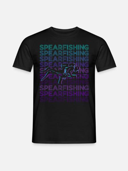 Spearfishing Spearfisher Retro - Men's T-Shirt - black