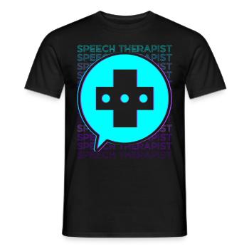 Speech Therapist Speech Therapy Retro - Men's T-Shirt - black - Front - AI Model Male 178 light (178cm)
