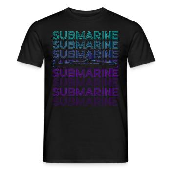 U-Boot Retro - Männer T-Shirt - Schwarz - Vorne - AI Model Male 178 light (178cm)
