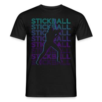 Stickball Player Rétro - T-shirt homme - noir - Devant - AI Model Male 178 light (178cm)