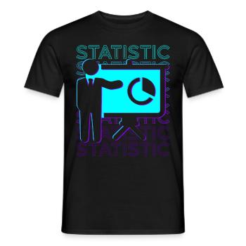Statistician Statistician Retro - Men's T-Shirt - black - Front - AI Model Male 178 light (178cm)