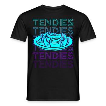 Tendies Poulet Tendre Rétro - T-shirt homme - noir - Devant - AI Model Male 178 light (178cm)