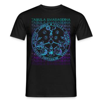 Tabula Smaragdina Smaragdtafel Hermetische Alchemi - Männer T-Shirt - Schwarz - Vorne - AI Model Male 178 light (178cm)
