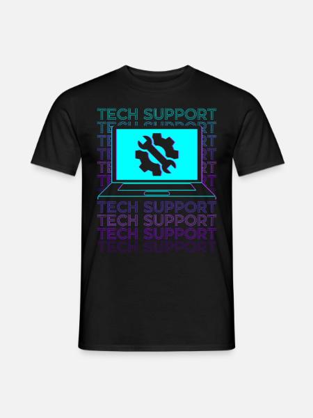Technische Unterstützung Technische Unterstützung - Männer T-Shirt - Schwarz