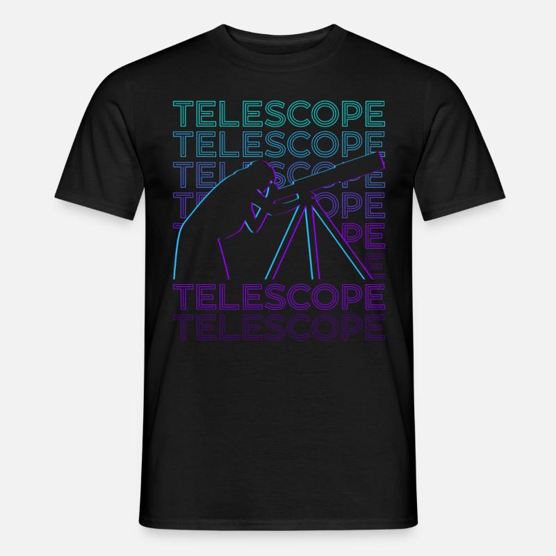 Astronomie Astronom Teleskop Retro - Männer T-Shirt - Schwarz