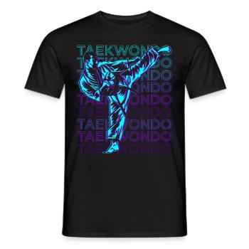 Taekwondo Arts Martiaux Coréens Rétro - T-shirt homme - noir - Devant - AI Model Male 178 light (178cm)