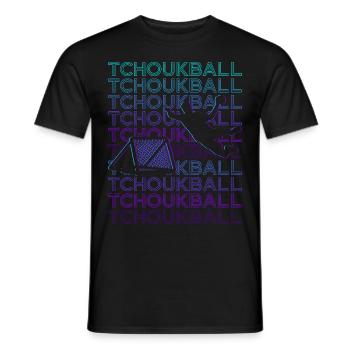 Joueur de Tchoukball Rétro - T-shirt homme - noir - Devant - AI Model Male 178 light (178cm)