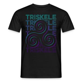Triskele Triskelion Old Celtic symbol - Men's T-Shirt - black - Front - AI Model Male 178 light (178cm)