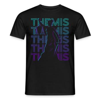Themis Goddess of Justice Lady Justice - Men's T-Shirt - black - Front - AI Model Male 178 light (178cm)