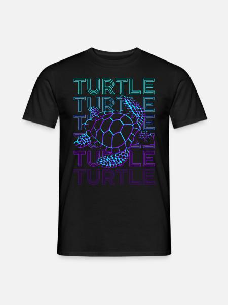 Turtle Retro - Men's T-Shirt - black