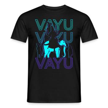 Vayu Hindu-Gott Hindu-Mythologie Antike Hindu-Retr - Männer T-Shirt - Schwarz - Vorne - AI Model Male 178 light (178cm)