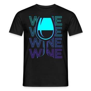 Buveur de vin Buveur de vin Sommelier Vigneron Retro - T-shirt homme - noir - Devant - AI Model Male 178 light (178cm)