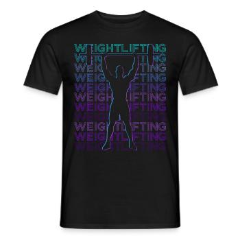 Haltérophilie Haltérophile Retro - T-shirt homme - noir - Devant - AI Model Male 178 light (178cm)