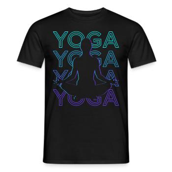 Yoga Méditation Méditation Rétro - T-shirt homme - noir - Devant - AI Model Male 178 light (178cm)