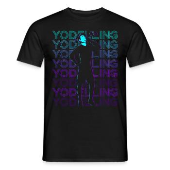 Jodel-Retro - Männer T-Shirt - Schwarz - Vorne - AI Model Male 178 light (178cm)