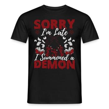 Funny Cult Occult - Men's T-Shirt - black - Front - AI Model Male 178 light (178cm)