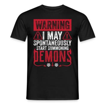 Funny Cult Occult - Men's T-Shirt - black - Front - AI Model Male 178 light (178cm)