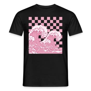 Dänische Pastell-Ästhetik Japanisch - Männer T-Shirt - Schwarz - Vorne - AI Model Male 178 light (178cm)