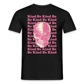 Danish Pastel Aesthetic Gothic Skull Goth Be - Men's T-Shirt - black - Front - AI Model Male 178 light (178cm)