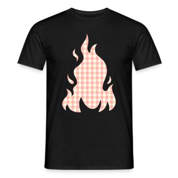 Feu de flamme esthétique pastel danois - T-shirt homme - noir - Devant - AI Model Male 178 light (178cm)