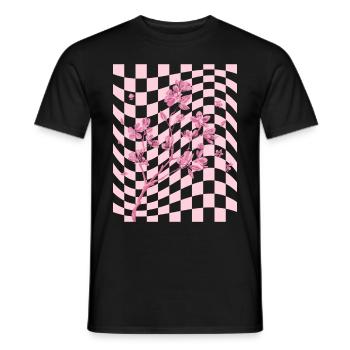 Danish Pastel Aesthetic Cherry Blossom Japanese - Men's T-Shirt - black - Front - AI Model Male 178 light (178cm)