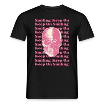 Danish Pastel Aesthetic Gothic Skull Goth - Men's T-Shirt - black - Front - AI Model Male 178 light (178cm)