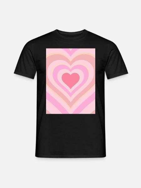 Danish Pastel Aesthetic Heart - Men's T-Shirt - black