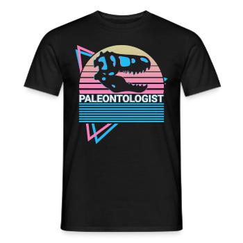 Paléontologue Paléontologie Crâne de dinosaure - T-shirt homme - noir - Devant - AI Model Male 178 light (178cm)