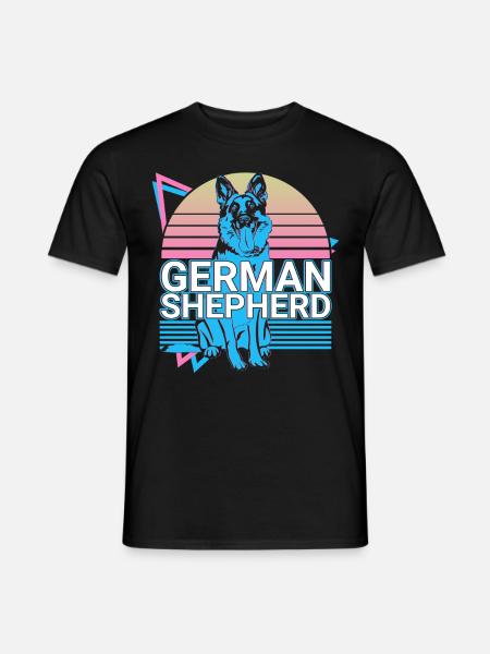 German Shepherd Retro - Men's T-Shirt - black
