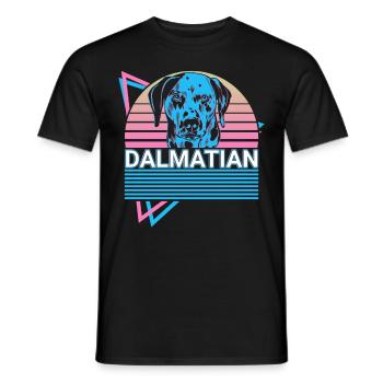 Rétro dalmate - T-shirt homme - noir - Devant - AI Model Male 178 light (178cm)