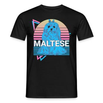 Rétro maltais - T-shirt homme - noir - Devant - AI Model Male 178 light (178cm)