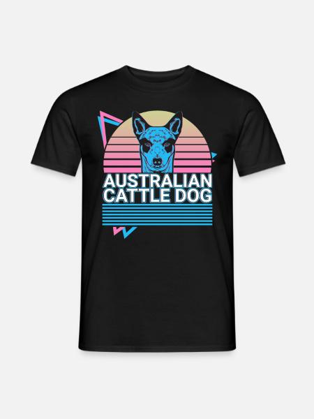 Australian Cattle Dog Retro - Men's T-Shirt - black
