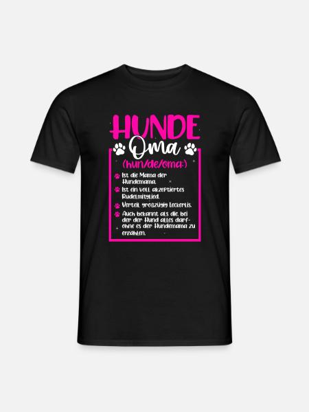 Hundeoma Definition Hundehalter Oma - Männer T-Shirt - Schwarz