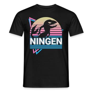 Ningen Kryptide Kryptozoologie Retro - Männer T-Shirt - Schwarz - Vorne - AI Model Male 178 light (178cm)