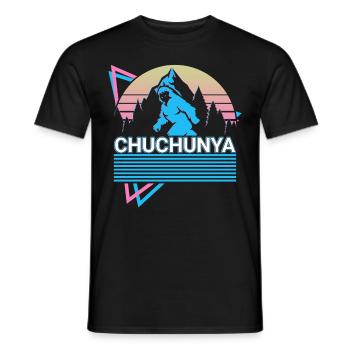 Chuchunya Kryptide Kryptozoologie Retro - Männer T-Shirt - Schwarz - Vorne - AI Model Male 178 light (178cm)