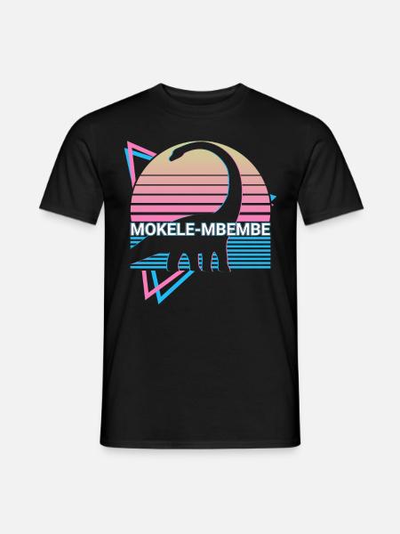 Mokele-mbembe Cryptide Cryptozoology Retro - Men's T-Shirt - black