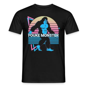 Fouke Monster Cryptozoologie Rétro - T-shirt homme - noir - Devant - AI Model Male 178 light (178cm)