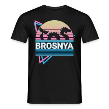 Brosnya Kryptide Kryptozoologie Retro - Männer T-Shirt - Schwarz - Vorne - AI Model Male 178 light (178cm)