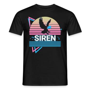 Harpy Siren Ancient Greek Mythology Retro - Men's T-Shirt - black - Front - AI Model Male 178 light (178cm)