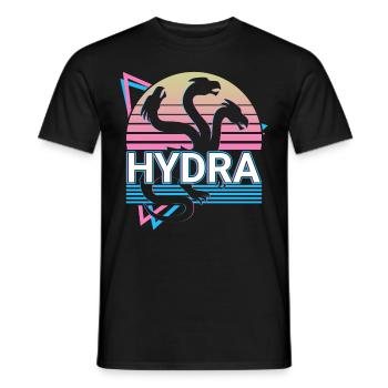 Hydra Ancient Greek Mythology Retro - Men's T-Shirt - black - Front - AI Model Male 178 light (178cm)