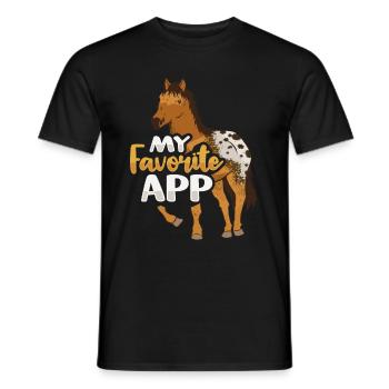 Appaloosa Horse - Men's T-Shirt - black - Front - AI Model Male 178 light (178cm)