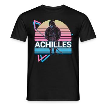 Achilles Greek Warrior Ancient Greek M - Men's T-Shirt - black - Front - AI Model Male 178 light (178cm)