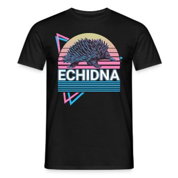 Echidna Retro - Men's T-Shirt - black - Front - AI Model Male 178 light (178cm)
